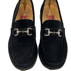 Cole Haan Black Suede Horsebit Loafer Shoes Size 9 M Made in Italy